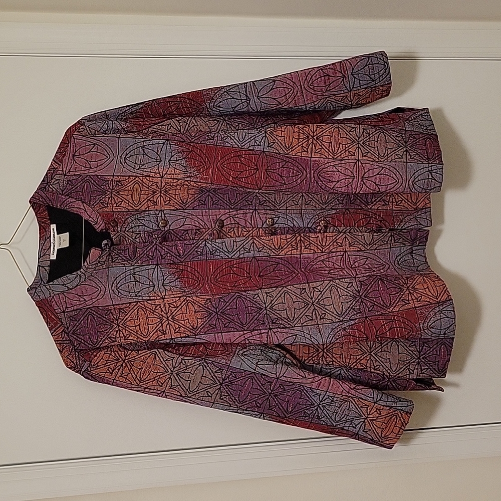 Colorful Moroccan-inspired or African-inspired blazer/ jacket in 3X